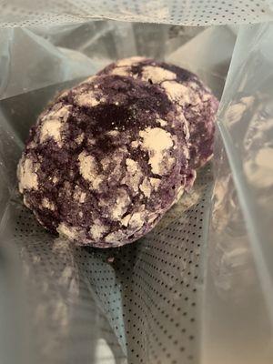 Ube crinkle cookies