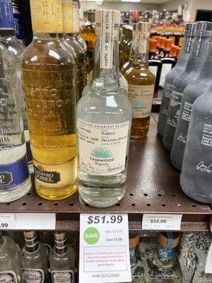 750 ml Casamigos at the ABC Store $51.99.... 750 ml Casamigos at Crestline Package Store $89.99....