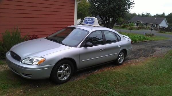 New Drivers Ed Car and Sign.