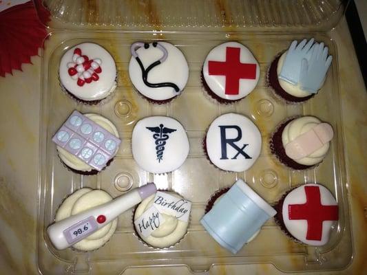 nurse theme cupcakes