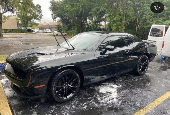 Beautiful Dodge undergoing cleaning. Looks like it's ready for the streets