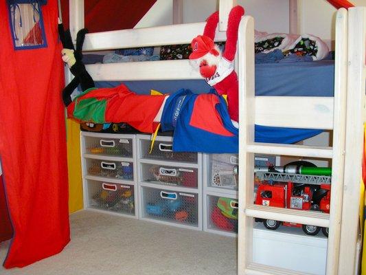 Boys room organized