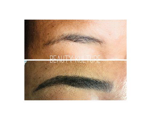 Before and after Microblading