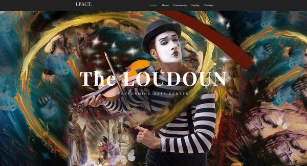 Website for Performing Arts Center.  Loudoun, VA.