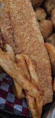 catfish (fries, okra)