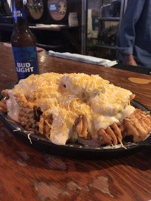 Massive horse shoe with pulled pork