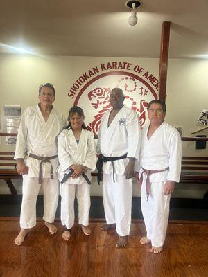 Black belt and brown belt class