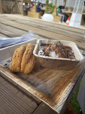 Red Beans n Rice w/fried Catfish