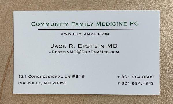 Dr. Epstein's contact information.