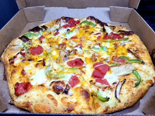 Chicken taco pizza was better than expected.