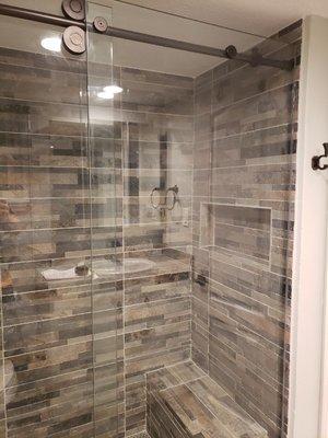 Barn Door Shower Glass