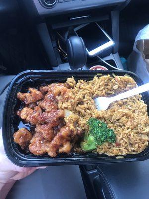 General Tsao's Chicken and Fried Rice (I don't recommend the latter)