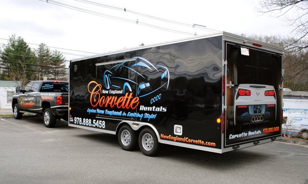 Logo Design & Trailer Graphics for New England Corvette of Billerica