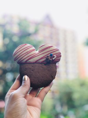 Mickey shaped gingerbread cookie!