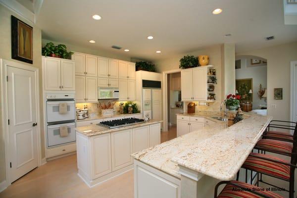 Kitchen countertops done by Absolute Stone of Illinois