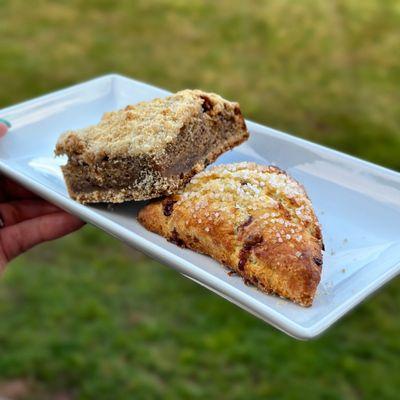 Banana Coffeecake and House Baked Scone