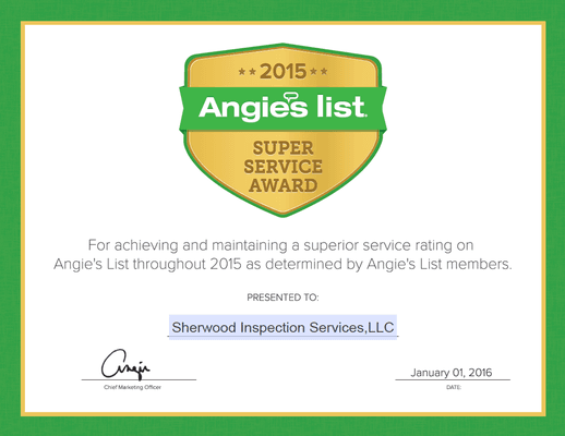 Angie's List Super Service Award