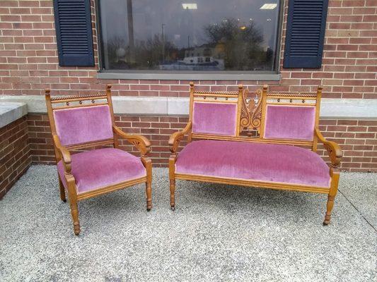 Antique Settee and Chair