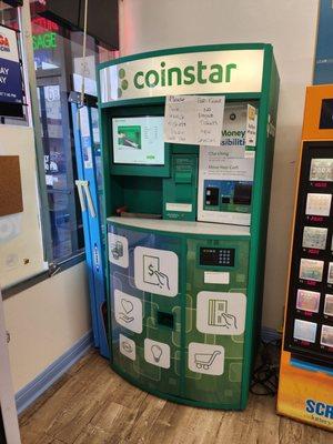 They have a Coinstar at this location! Very clean!