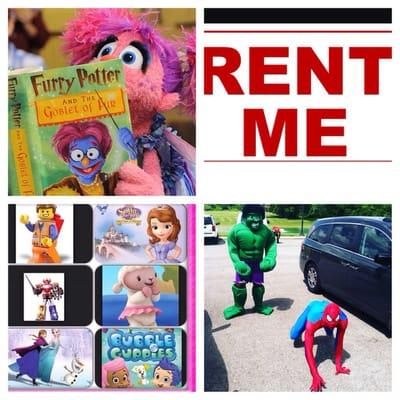 Book a character rental for your child's next big day Booking  info 615-922-0025