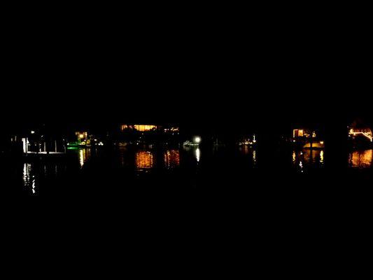 Night view from Section C of the marina.