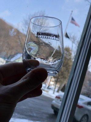 "Winter Stroll" commemorative glass