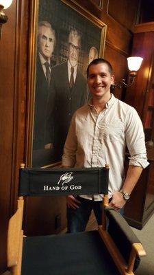 Chris Huppertz works on the set of Amazon Studios' Hand of God starring Ron Pearlman and Dana Delany