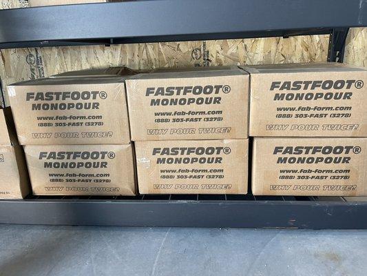 Utah ICF stocks a variety of Fastfoot products in their Clearfield Utah warehouse.