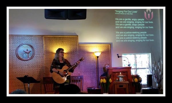 She is a singer, a songwriter, and a minister. We are so blessed at River of Grass and the musical talent in the congregation is abundant.