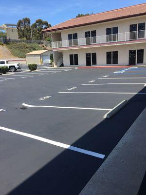 Seal coating and striping