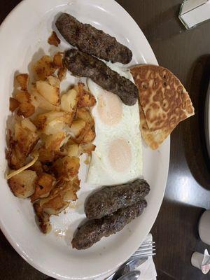 Kafta and eggs