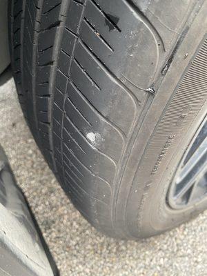 Nail in tire