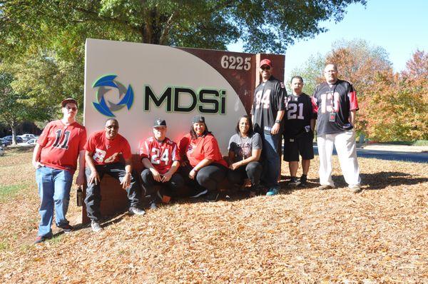 MDSi employees supporting our headquarters Football Team- The Atlanta Falcons