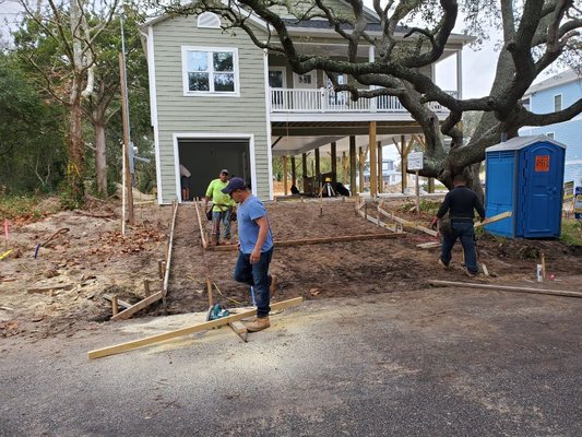 Custom driveway with pavers