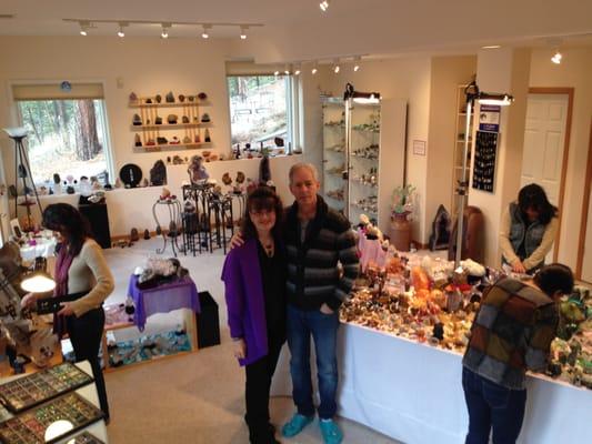 Karen and Bruce during our bi-annual Open House at the Crystalline Temple in Boulder, Colorado.