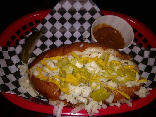 Chili cheese dog