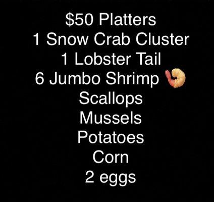 $50 Seafood Platter