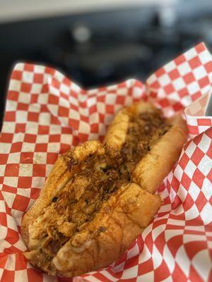 Nashville hot chicken cheesesteak