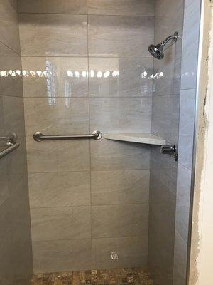 Handicap shower remodel.