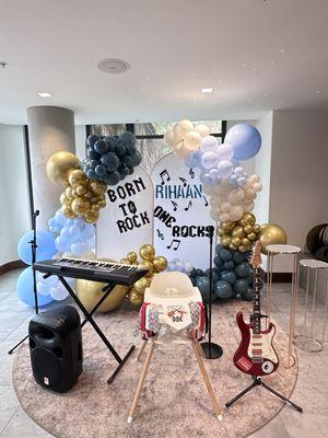 Rock theme 1st bday party!