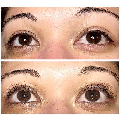 Before and After Lash Lift