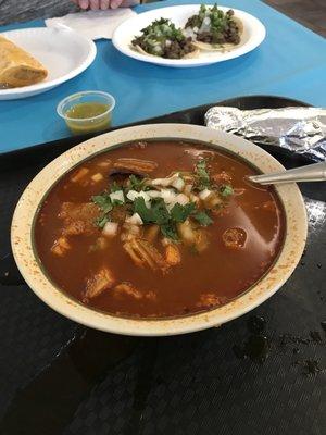 They have a restaurant like structure that they serve on Sunday tacos , tamales and menudo with a few other small items.