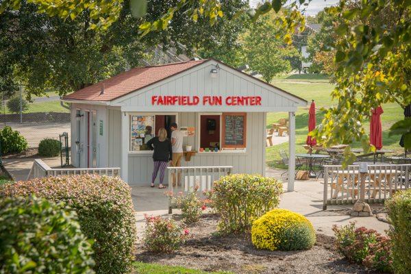 Drinks and Ice cream time at the shack at The Fairfield Fun Center.