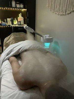 Back facial!