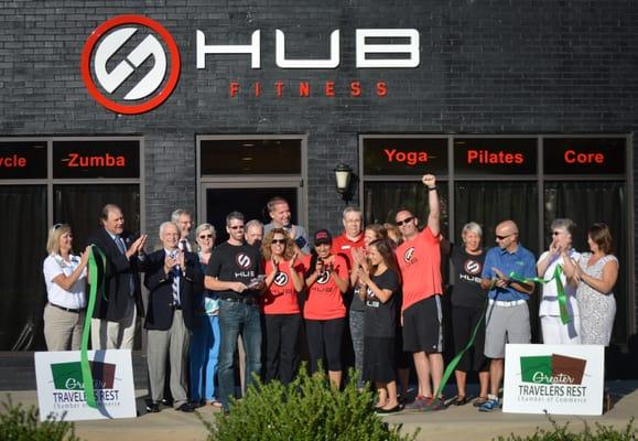 Our Ribbon Cutting Ceremony at HUB Fitness. Let the fun begin!