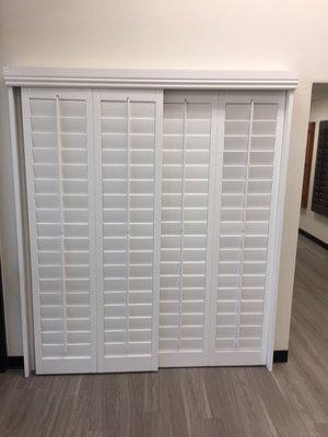 Shutters for patio doors