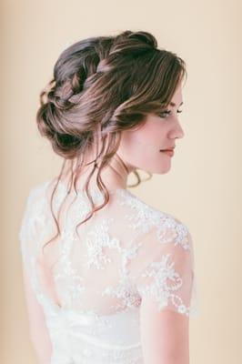 bohemian braid updo