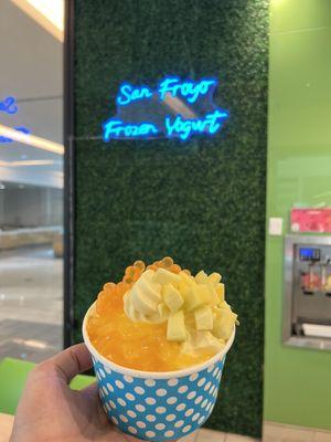 Mango Froyo with Mango Toppings