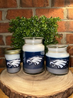 Custom school themed candles for East Forsyth High School Fundraiser