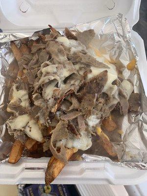 Let's put some Philly cheese steak on top of those cheese fries!!